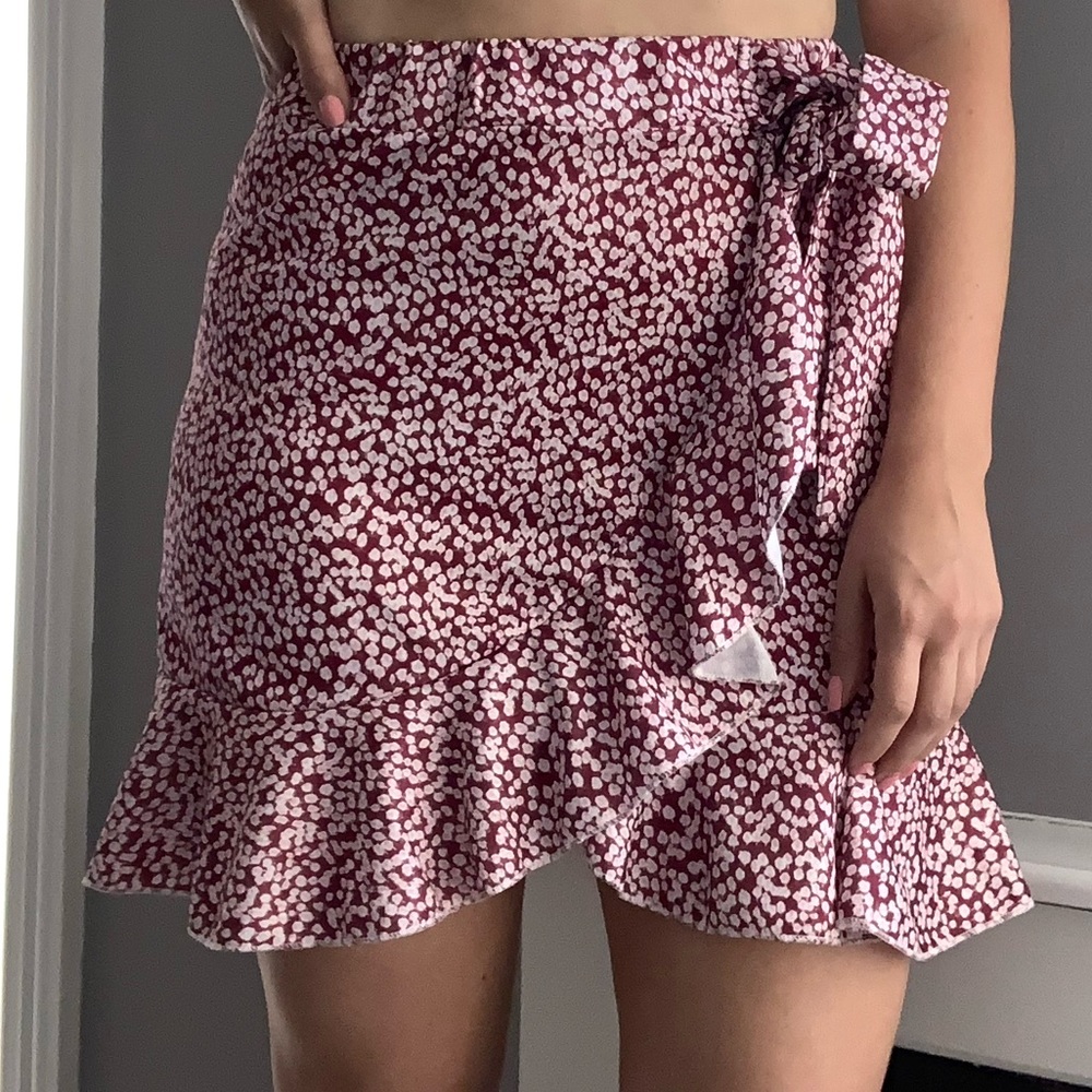 Faux wrap skirt